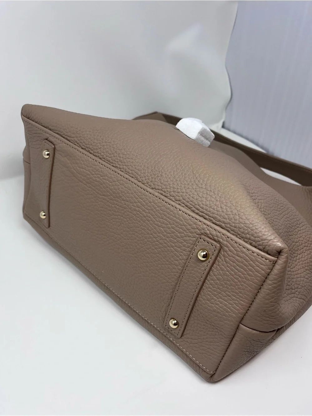 Dooney & Bourke Samba Logo Lock Sac Pebbled Leather Hobo Shoulder Bag - Taupe